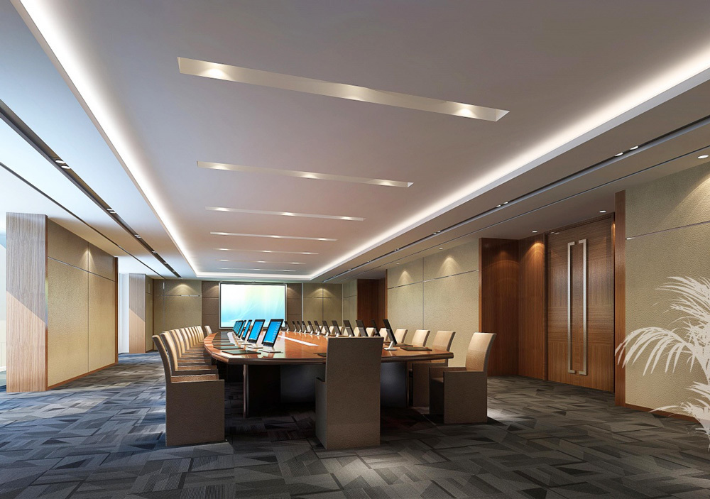 90平米现代风格会议室装修设计效果图赏析